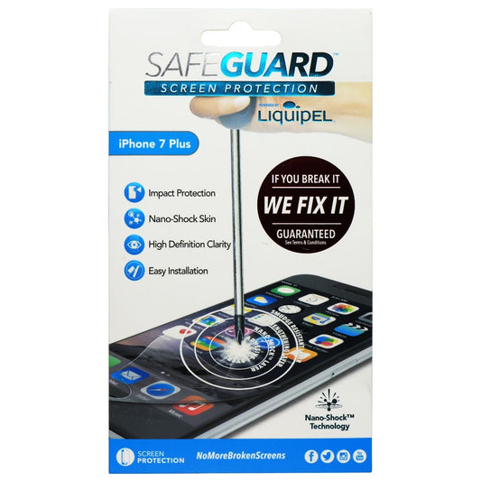Liquipel Safeguard LITE Screen Protector for Apple iPhone 7 Plus - Clear Cell Phone - Screen Protectors Liquipel - Simple Cell Bulk Wholesale Pricing - USA Seller