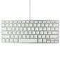 Apple Wired USB 78-Key Keyboard for Mac OS - Silver/White (A1242/MB869LL/A) Keyboards/Mice - Keyboards & Keypads Apple - Simple Cell Bulk Wholesale Pricing - USA Seller