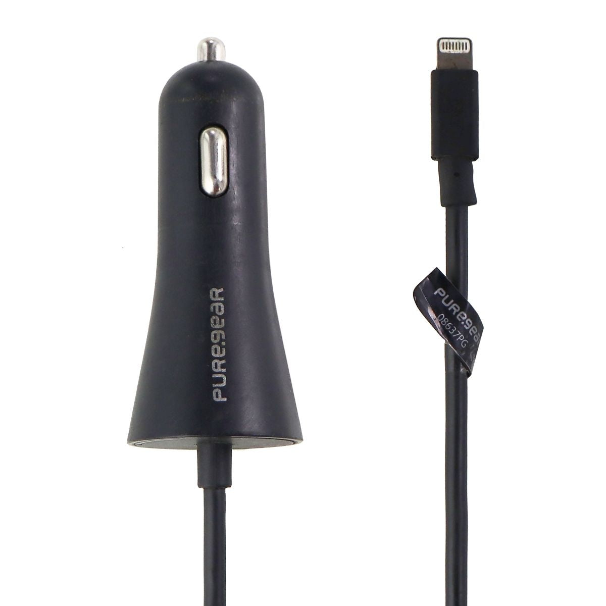 PureGear (12W/2.4A) (MFI) Car Charger for Apple Devices - Black (62804PG) Cell Phone - Chargers & Cradles PureGear - Simple Cell Bulk Wholesale Pricing - USA Seller