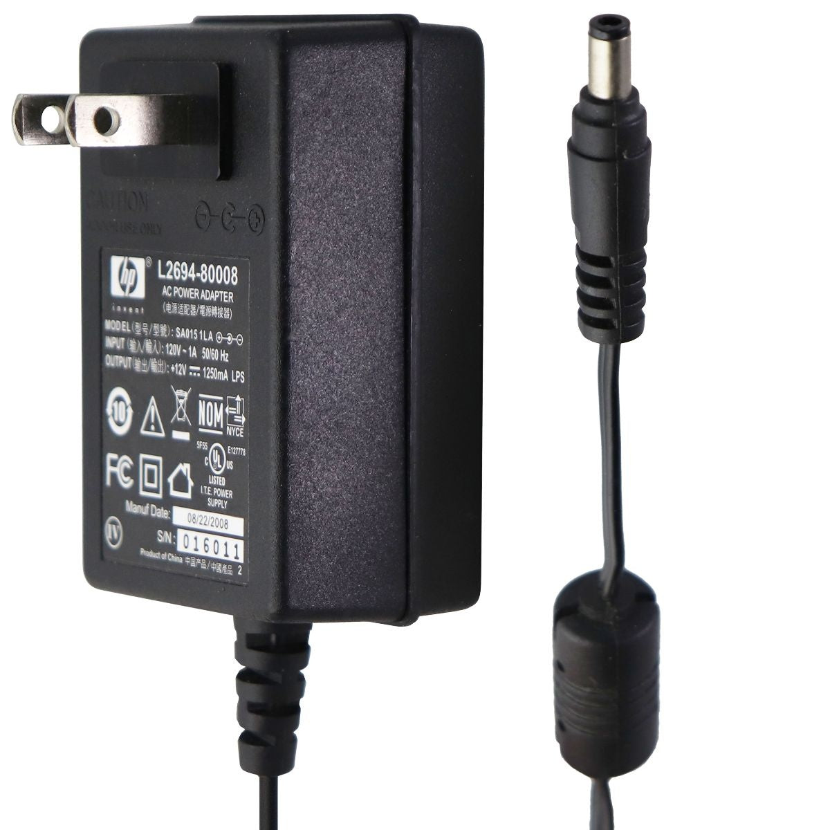 HP AC Power Wall Adapter (L2694-80008) - Black Multipurpose Batteries & Power - Multipurpose AC to DC Adapters HP - Simple Cell Bulk Wholesale Pricing - USA Seller