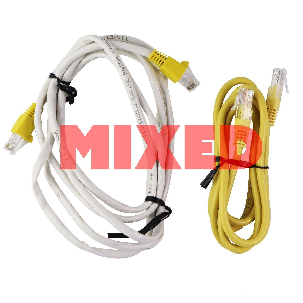 Misc & Mixed Ethernet Patch Cables - 1 Cable per Order - (3-Ft to 10-Ft / CAT5) Computer/Network - Ethernet Cables (RJ-45, 8P8C) Unbranded    - Simple Cell Bulk Wholesale Pricing - USA Seller