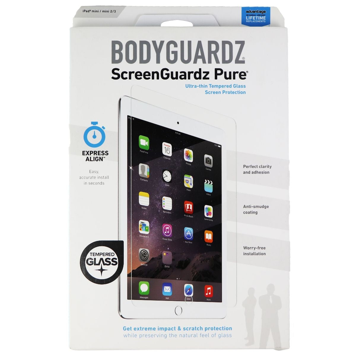 BodyGuardz ScreenGuardz Pure Series Screen Protector for Apple iPad mini 3/2/1 iPad/Tablet Accessories - Screen Protectors BODYGUARDZ    - Simple Cell Bulk Wholesale Pricing - USA Seller
