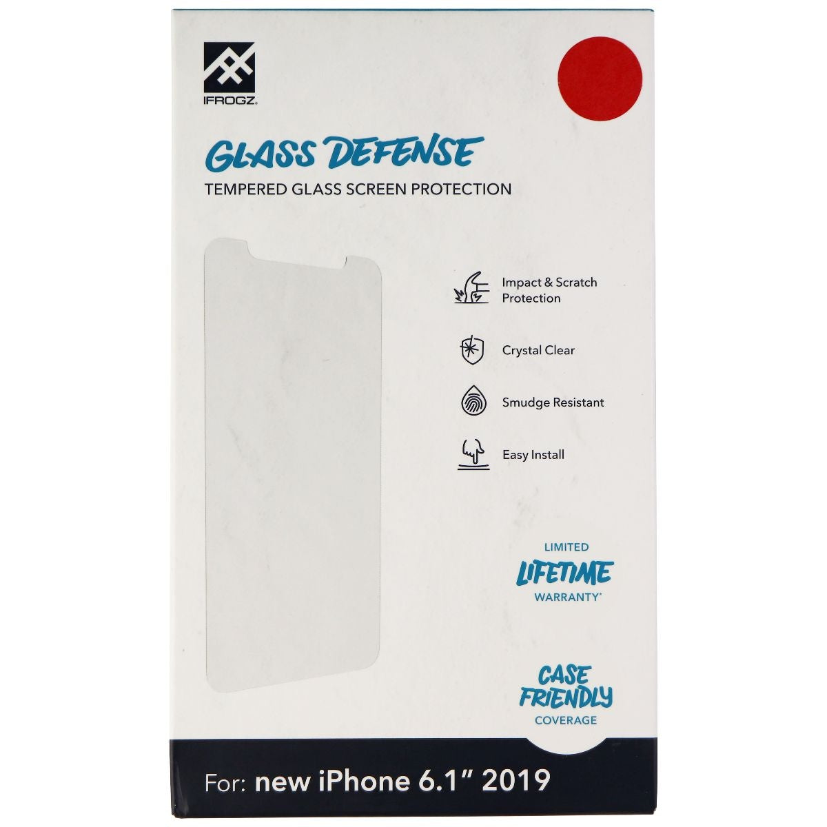 iFrogz Glass Defense Glass Screen Protector for Apple iPhone 11 / XR - Clear Cell Phone - Screen Protectors iFrogz - Simple Cell Bulk Wholesale Pricing - USA Seller