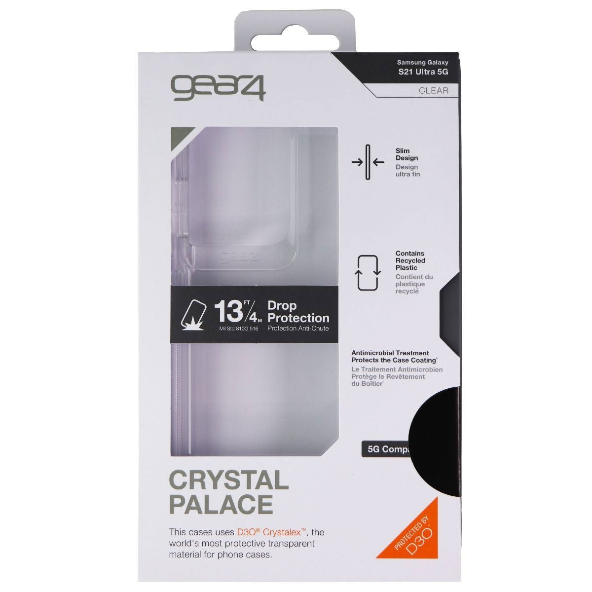 ZAGG Crystal Palace Hard Case for Samsung Galaxy S21 Ultra 5G - Clear Cell Phone - Cases, Covers & Skins Zagg    - Simple Cell Bulk Wholesale Pricing - USA Seller