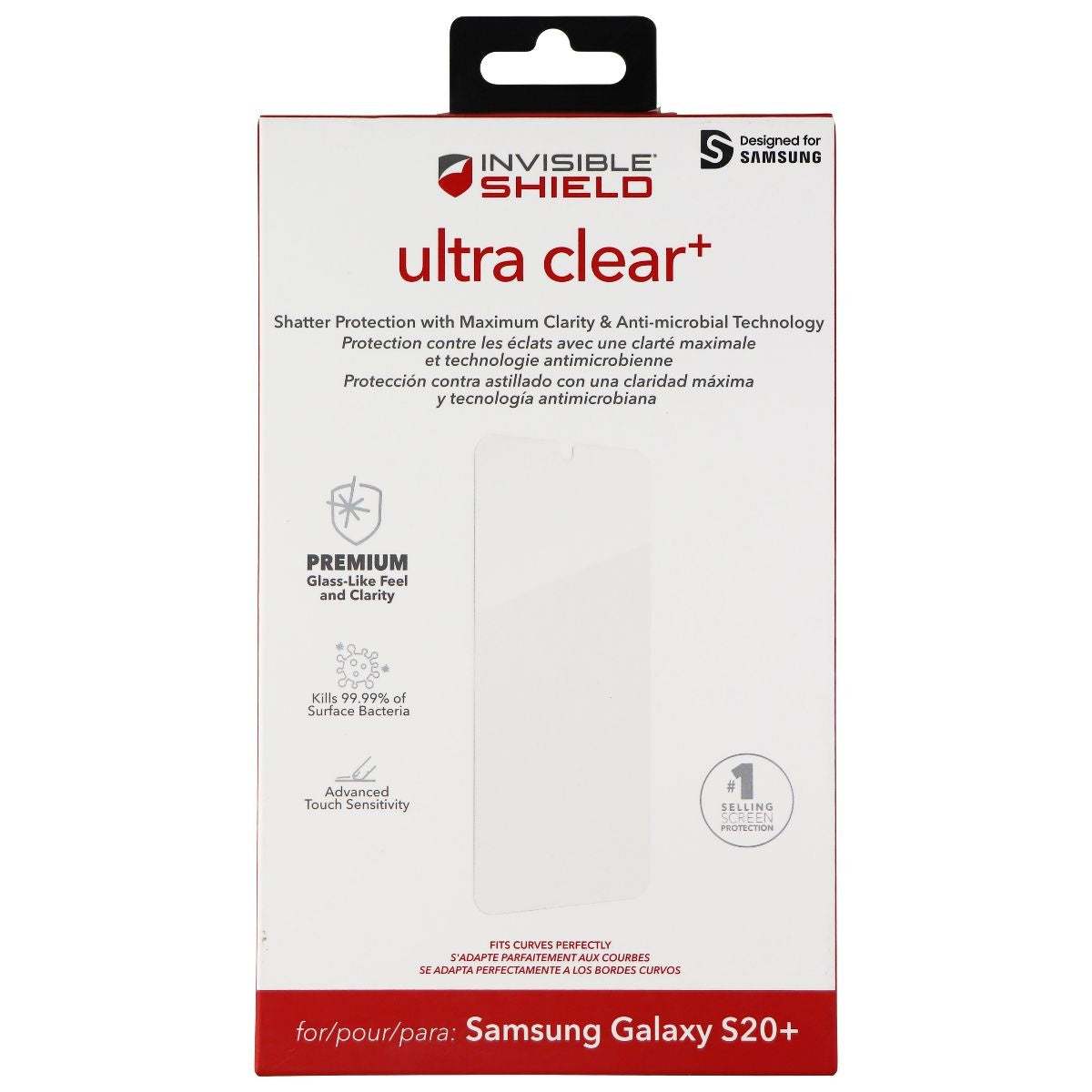 ZAGG Invisible Shield (Ultra Clear+) Screen Protector for Galaxy (S20+) - Clear Cell Phone - Screen Protectors Zagg - Simple Cell Bulk Wholesale Pricing - USA Seller