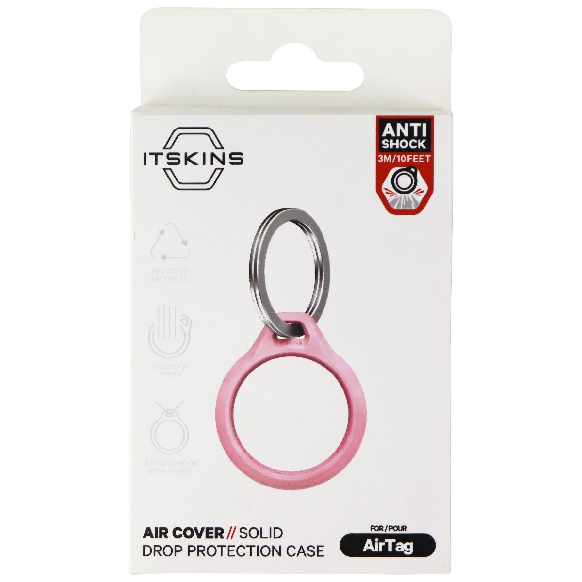 ITSKINS Solid Air Cover Drop Protection Case for Apple AirTag - Light Pink GPS Accessories & Tracking - Tracking Devices ITSKINS    - Simple Cell Bulk Wholesale Pricing - USA Seller
