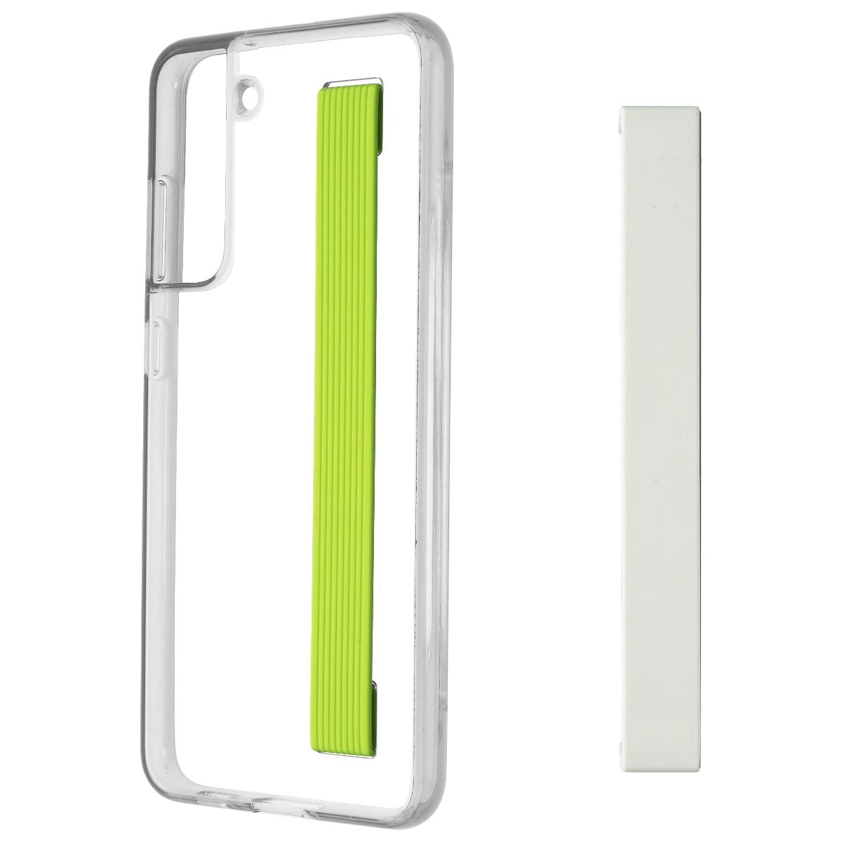 Samsung Slim Strap Cover Case for Galaxy S21 FE (5G) - Clear/White/Neon Yellow Cell Phone - Cases, Covers & Skins Samsung    - Simple Cell Bulk Wholesale Pricing - USA Seller