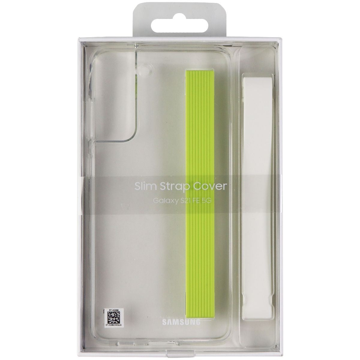 Samsung Slim Strap Cover Case for Galaxy S21 FE (5G) - Clear/White/Neon Yellow Cell Phone - Cases, Covers & Skins Samsung    - Simple Cell Bulk Wholesale Pricing - USA Seller