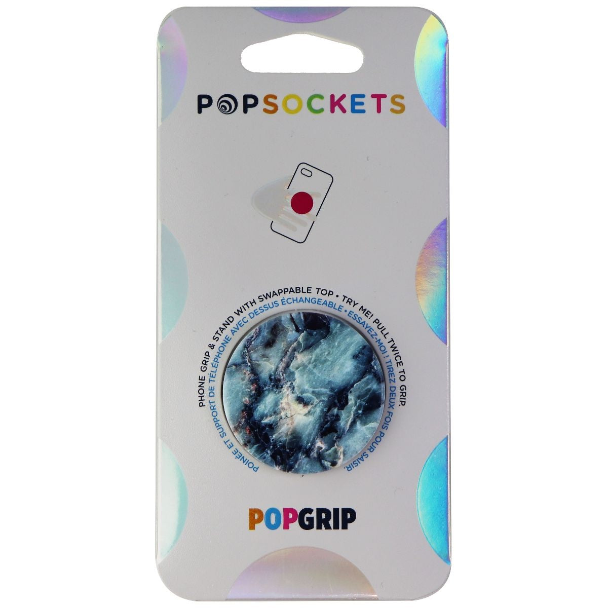 PopSockets: PopGrip with Swappable Top for Phones and Tablets - Blue Marble Cell Phone - Mounts & Holders PopSockets    - Simple Cell Bulk Wholesale Pricing - USA Seller