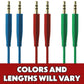 Generic 3.5mm to 3.5mm Short Aux Cables Under 4-foot - Mixed Color/Style/Length Computer/Network - Audio Cables & Adapters Unbranded - Simple Cell Bulk Wholesale Pricing - USA Seller