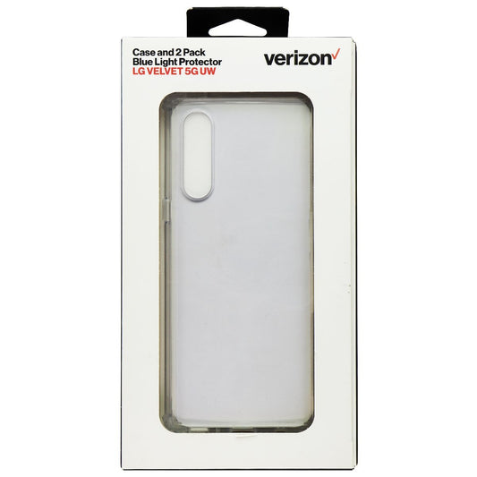 Verizon Case and Blue Light Screen Protector for LG Velvet 5G UW (2 Pk) - Clear Cell Phone - Cases, Covers & Skins Verizon - Simple Cell Bulk Wholesale Pricing - USA Seller