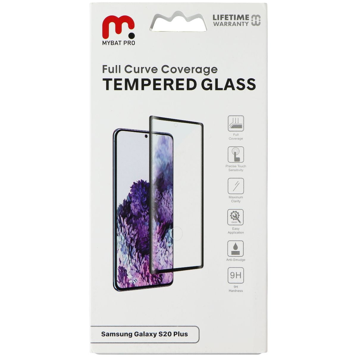 MyBat Pro Full Curve Coverage Tempered Glass for Samsung Galaxy (S20+) Cell Phone - Screen Protectors MyBat Pro    - Simple Cell Bulk Wholesale Pricing - USA Seller