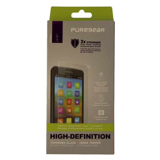 PureGear Tempered Glass with Self Aligning Tray for LG G6 - HD Clarity Clear Cell Phone - Screen Protectors PureGear - Simple Cell Bulk Wholesale Pricing - USA Seller