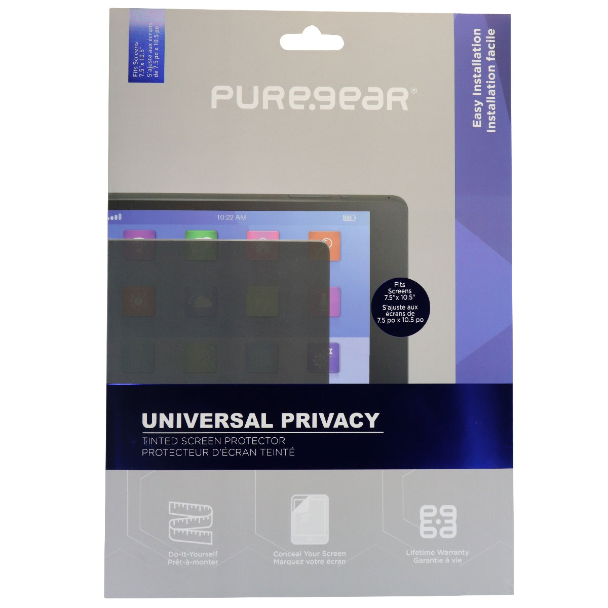 PureGear Universal Privacy Screen Protector for Tablets 7.5 to 10.5 inches Cell Phone - Screen Protectors PureGear - Simple Cell Bulk Wholesale Pricing - USA Seller