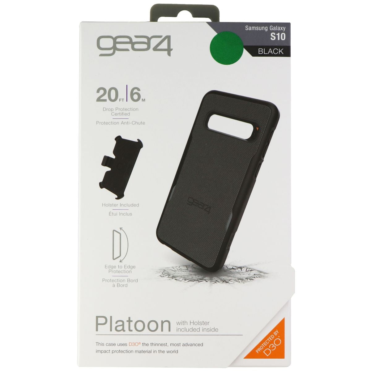 ZAGG Platoon Case with Holster for Samsung Galaxy S10 - Black Cell Phone - Cases, Covers & Skins Zagg    - Simple Cell Bulk Wholesale Pricing - USA Seller