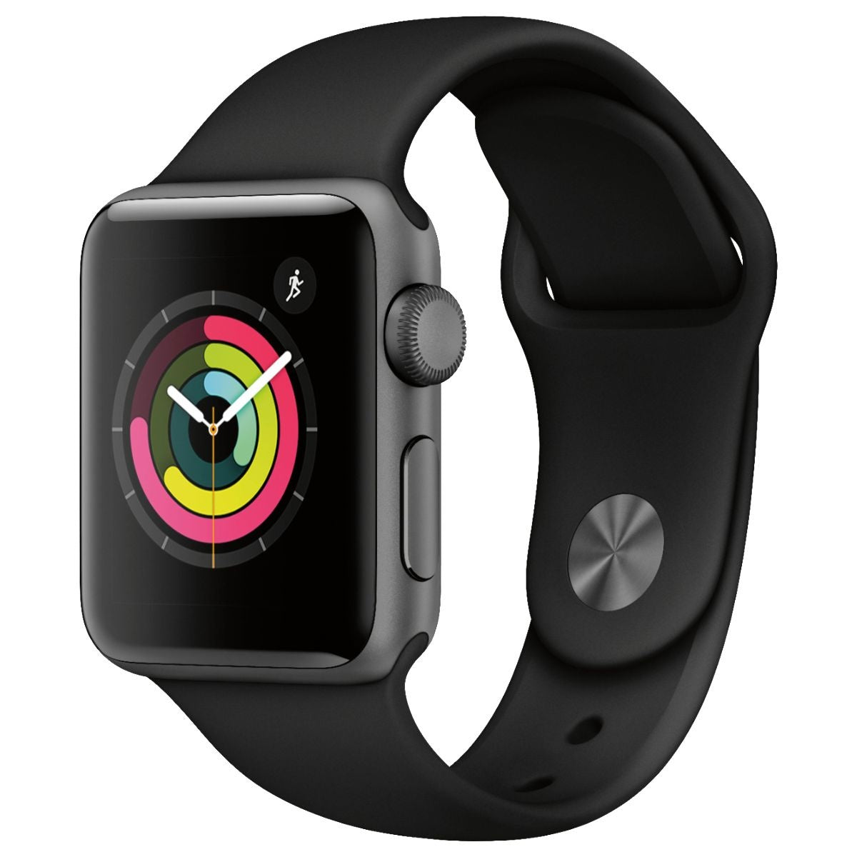 Apple Watch Series 3 (A1860) GPS + LTE - 38mm Space Gray/Black Sport Band Smart Watches Apple - Simple Cell Bulk Wholesale Pricing - USA Seller