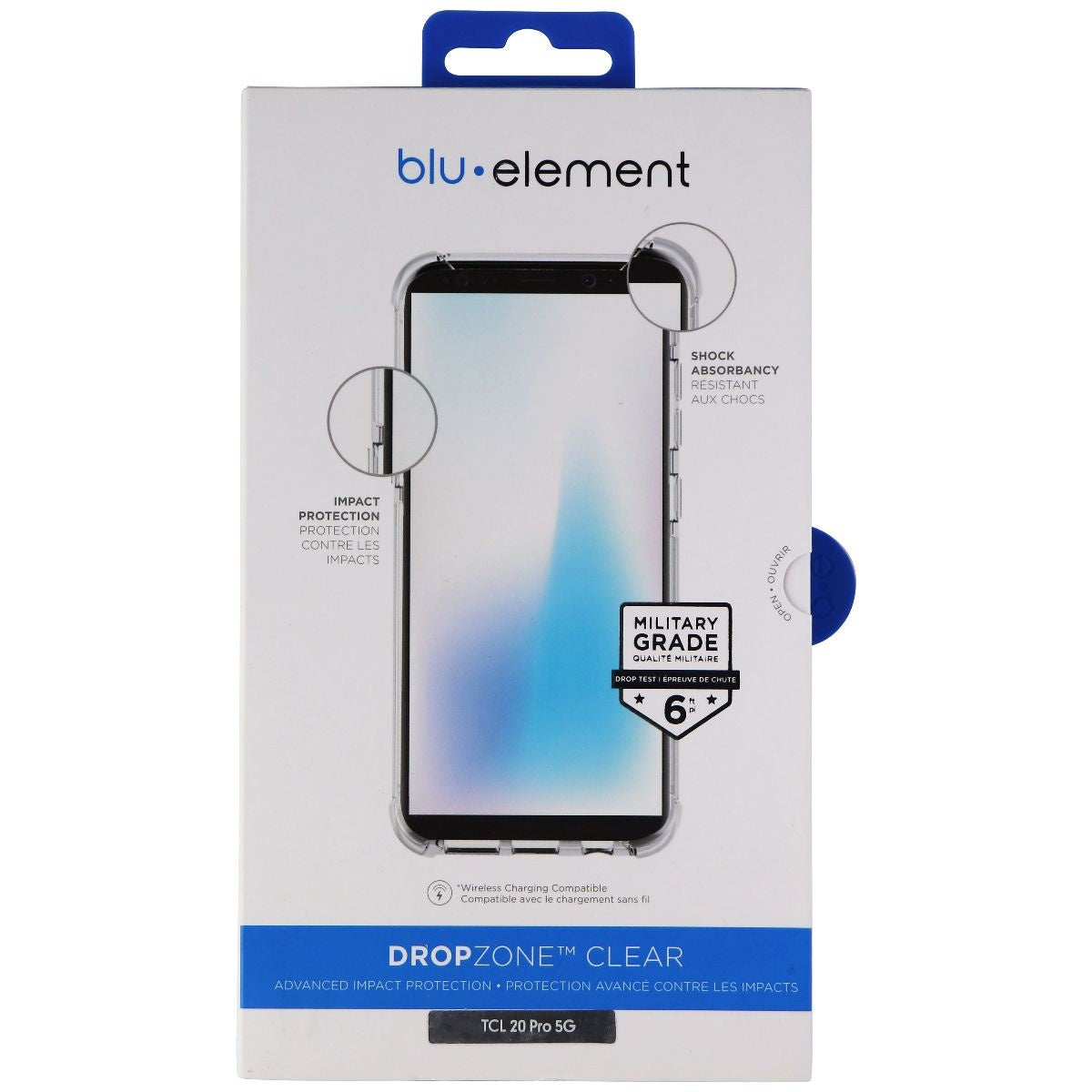 Blu Element DropZone Series Hard Case for TCL 20 Pro 5G Smartphone - Clear Cell Phone - Cases, Covers & Skins Blu Element    - Simple Cell Bulk Wholesale Pricing - USA Seller