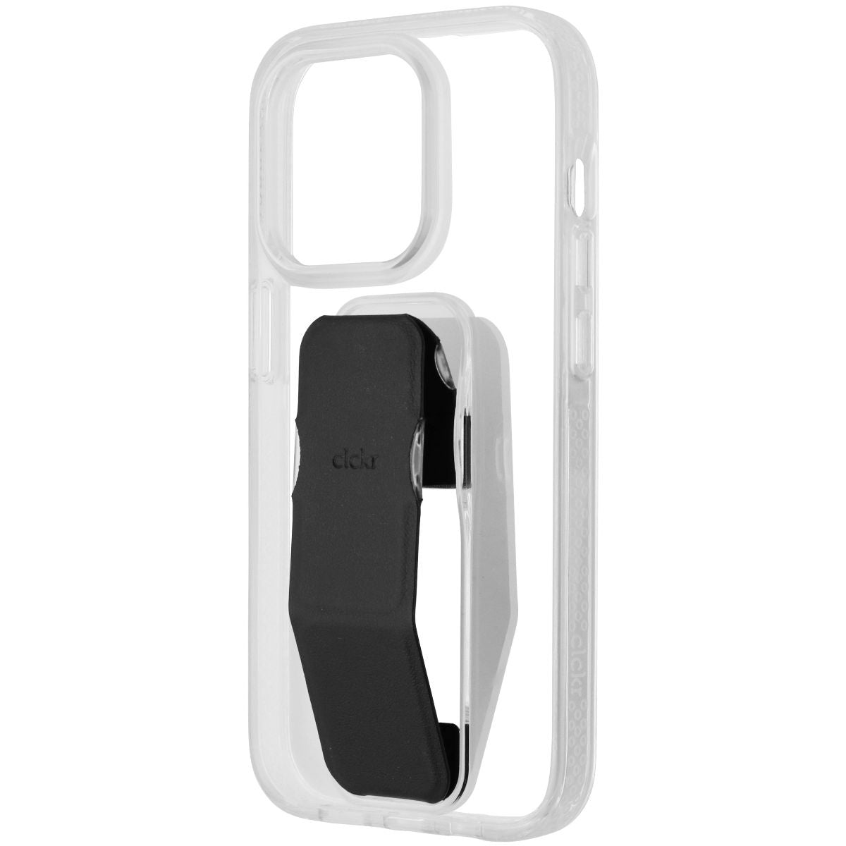 CLCKR Stand & Grip Case for Apple iPhone 14 Pro Smartphone - Clear/Black Cell Phone - Cases, Covers & Skins Clckr - Simple Cell Bulk Wholesale Pricing - USA Seller