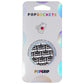 PopSockets PopGrip Stand and Grip with Swappable Top - Black/White Tapes Cell Phone - Mounts & Holders PopSockets - Simple Cell Bulk Wholesale Pricing - USA Seller