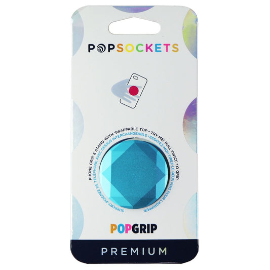 PopSockets Phone Grip with Expanding Kickstand - Metallic Diamond Aquarius Blue Cell Phone - Mounts & Holders PopSockets    - Simple Cell Bulk Wholesale Pricing - USA Seller