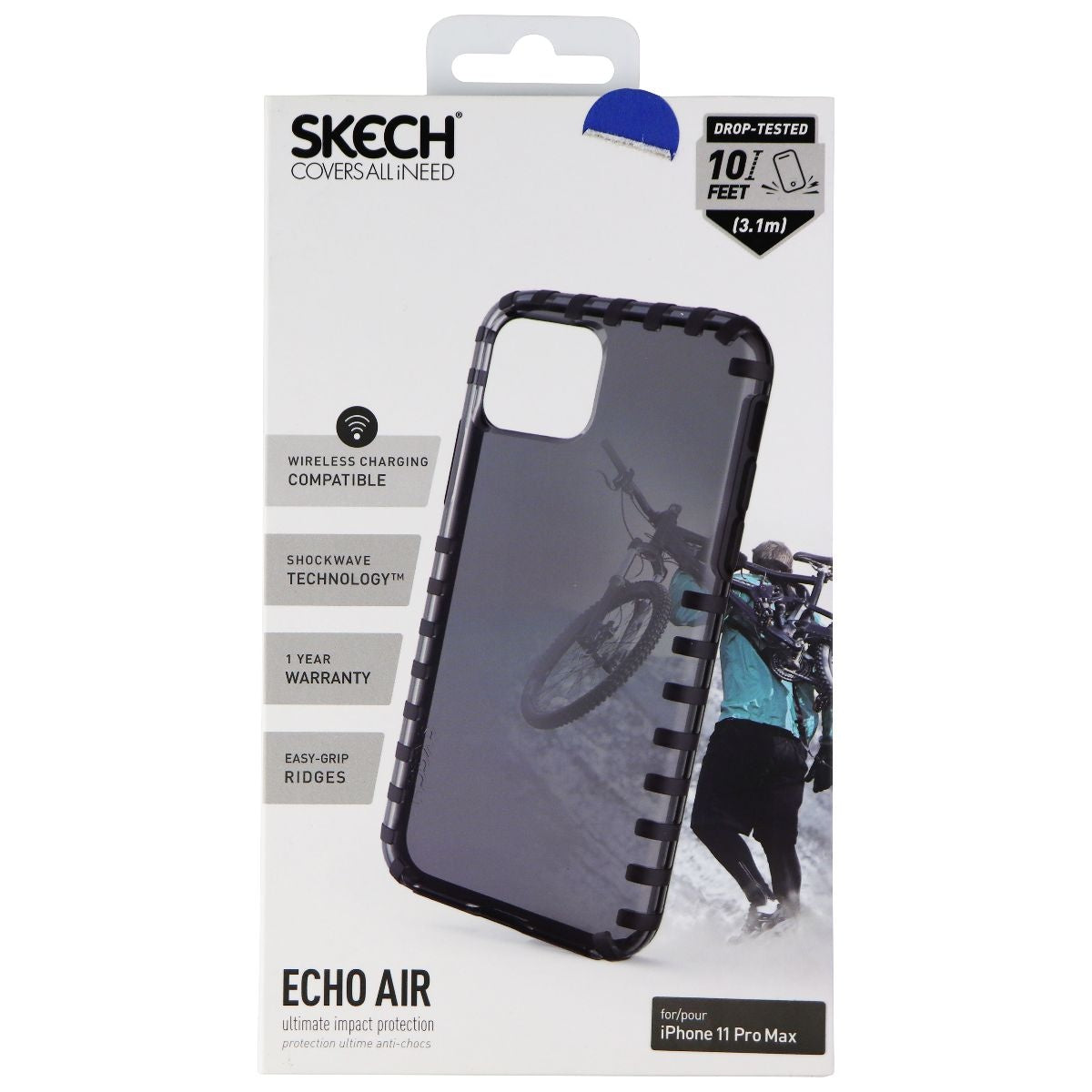 Skech Echo Air Impact Protection Case for iPhone 11 Pro Max - Transparent Onyx Cell Phone - Cases, Covers & Skins Skech - Simple Cell Bulk Wholesale Pricing - USA Seller