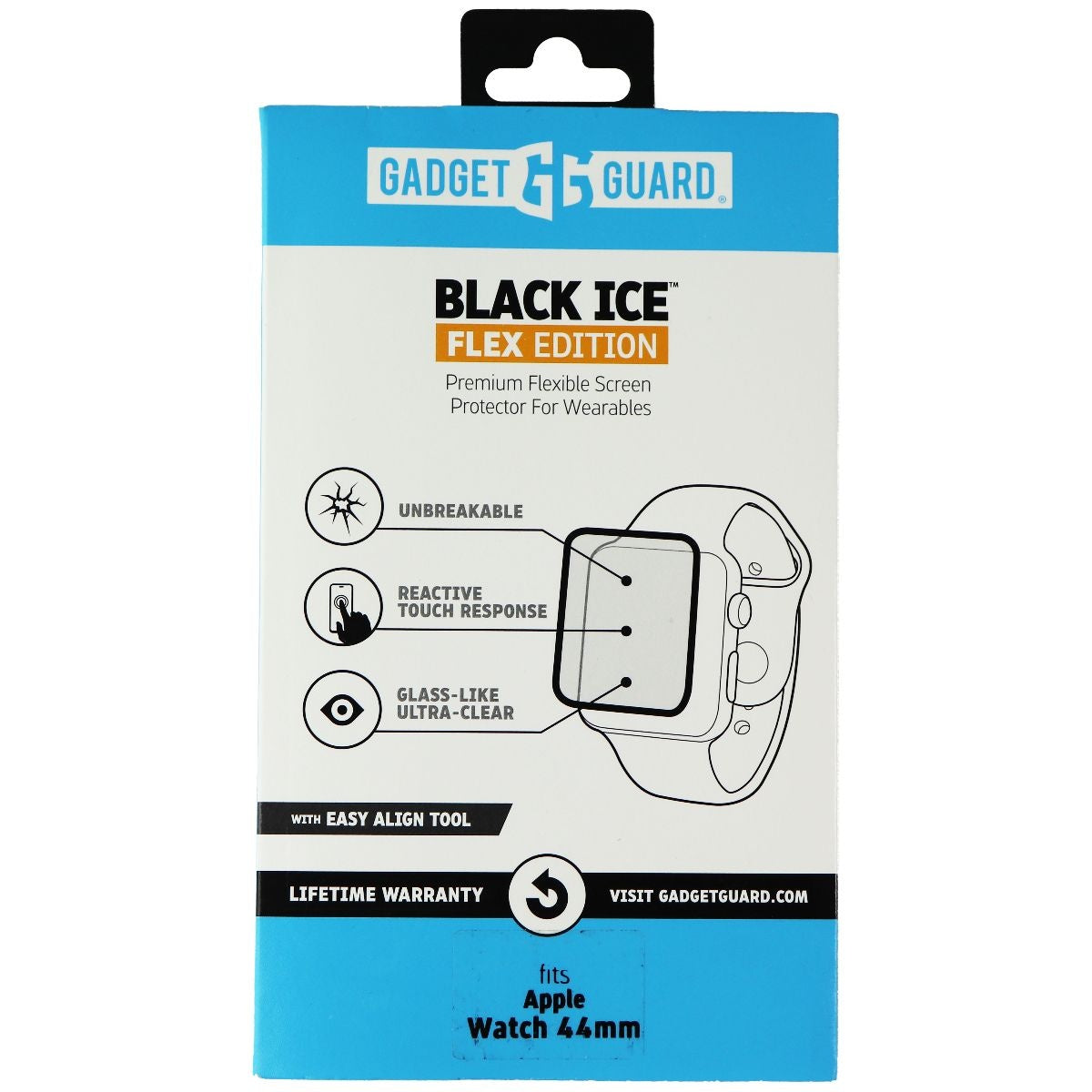 Gadget Guard Black Ice Flex Screen for Apple Watch 44mm (Series 4/5/6/SE) Smart Watch Accessories - Screen Protectors Gadget Guard - Simple Cell Bulk Wholesale Pricing - USA Seller