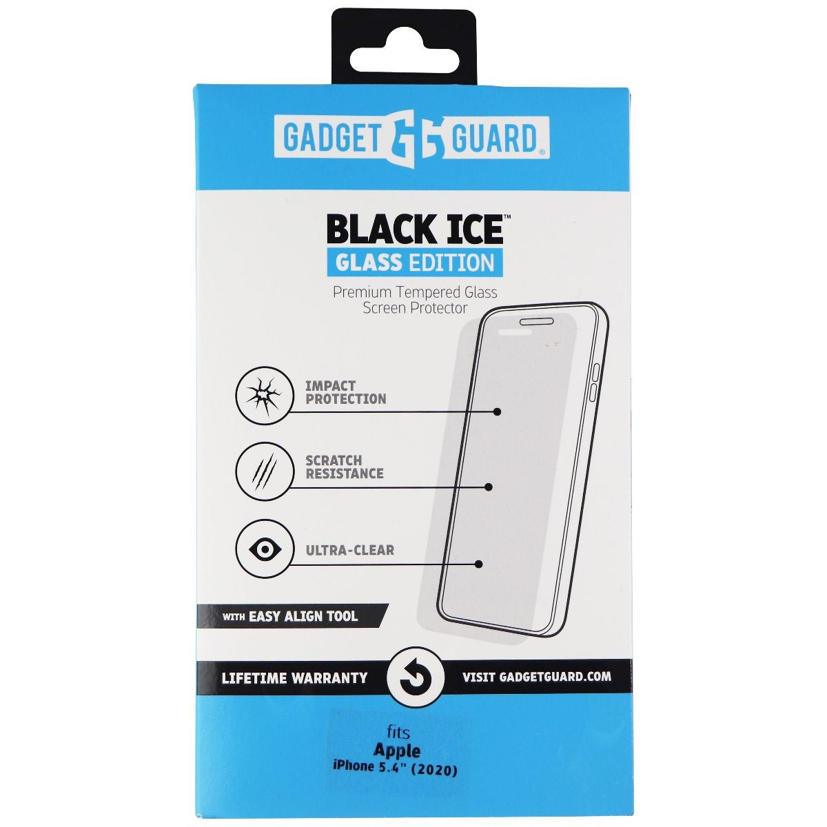 Gadget Guard Black Ice Edition Tempered Glass for Apple iPhone 12 mini - Clear Cell Phone - Cases, Covers & Skins Gadget Guard - Simple Cell Bulk Wholesale Pricing - USA Seller