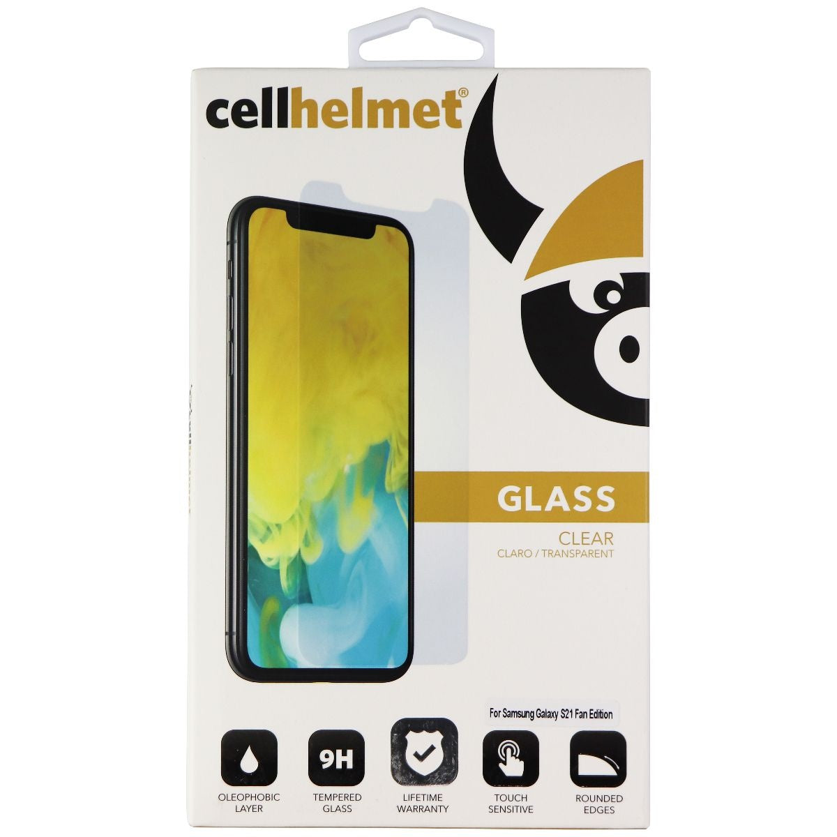 Cellhelmet Clear Glass Screen Protector for Samsung Galaxy S21 (Fan Edition) Cell Phone - Screen Protectors CellHelmet    - Simple Cell Bulk Wholesale Pricing - USA Seller