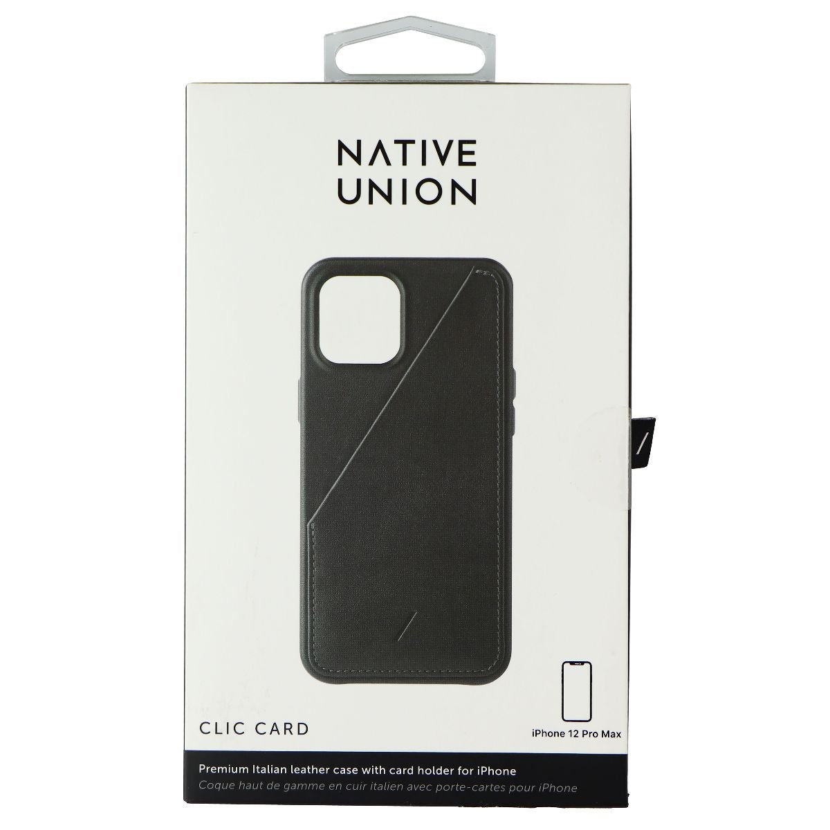 Native Union Clic Card Case for iPhone 12 Pro Max - Black Cell Phone - Cases, Covers & Skins Native Union    - Simple Cell Bulk Wholesale Pricing - USA Seller