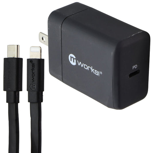 mWorks! mPower! PD Wall Charger and 6-Ft USB-C to Lightning 8-Pin Cable - Black Cell Phone - Chargers & Cradles mWorks!    - Simple Cell Bulk Wholesale Pricing - USA Seller