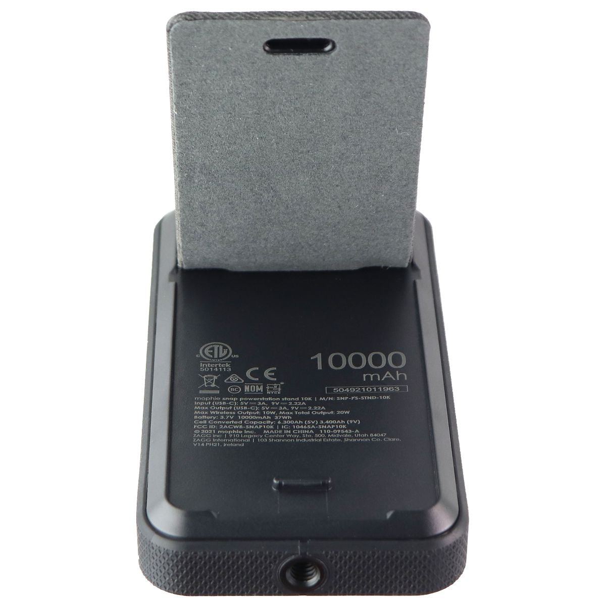 mophie Snap+ Series Wireless Battery Stand with MagSafe (10,000 mAh) - Black Cell Phone - Chargers & Cradles Mophie - Simple Cell Bulk Wholesale Pricing - USA Seller