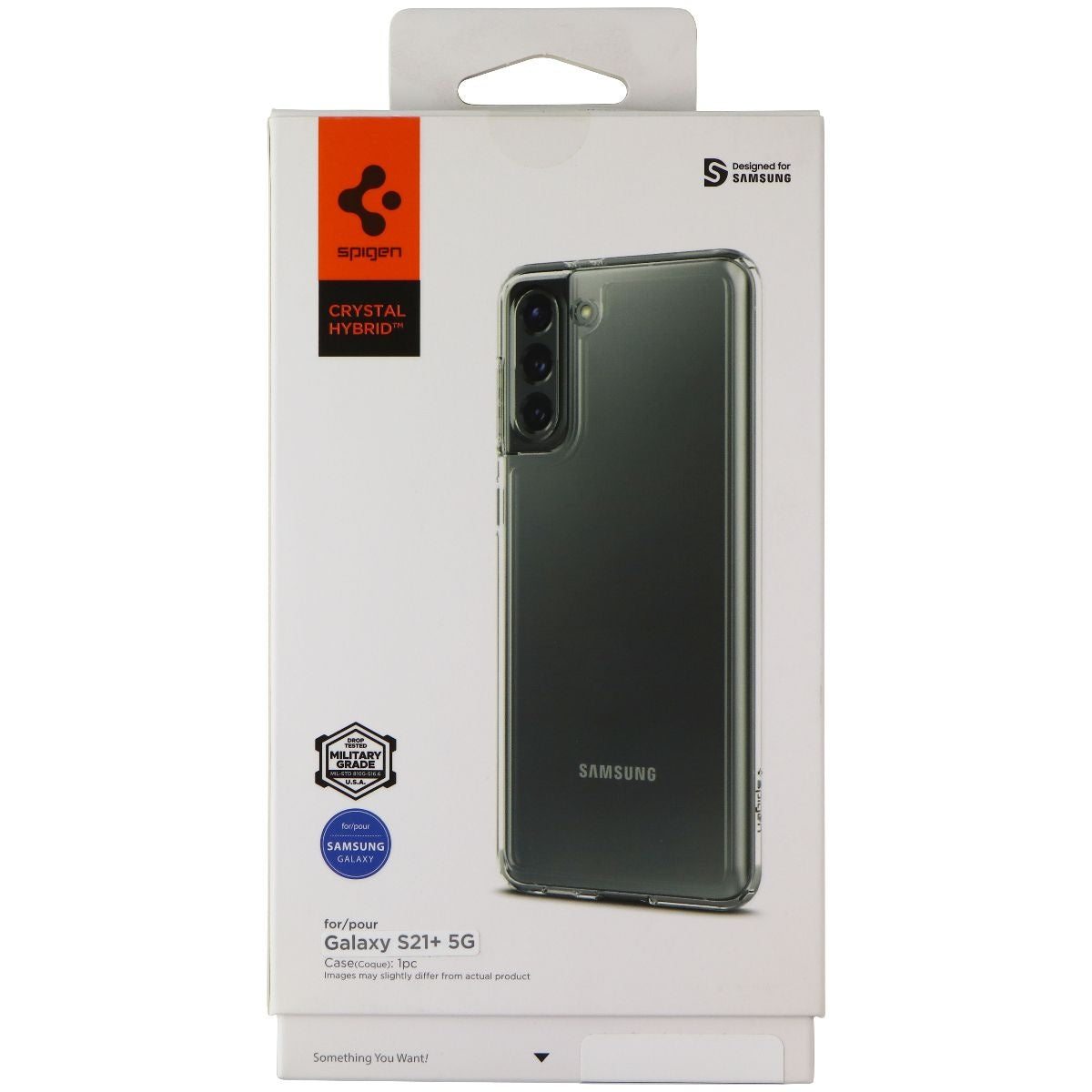 Spigen Crystal Hybrid Series Case for Samsung Galaxy S21+ 5G - Clear Cell Phone - Cases, Covers & Skins Spigen - Simple Cell Bulk Wholesale Pricing - USA Seller