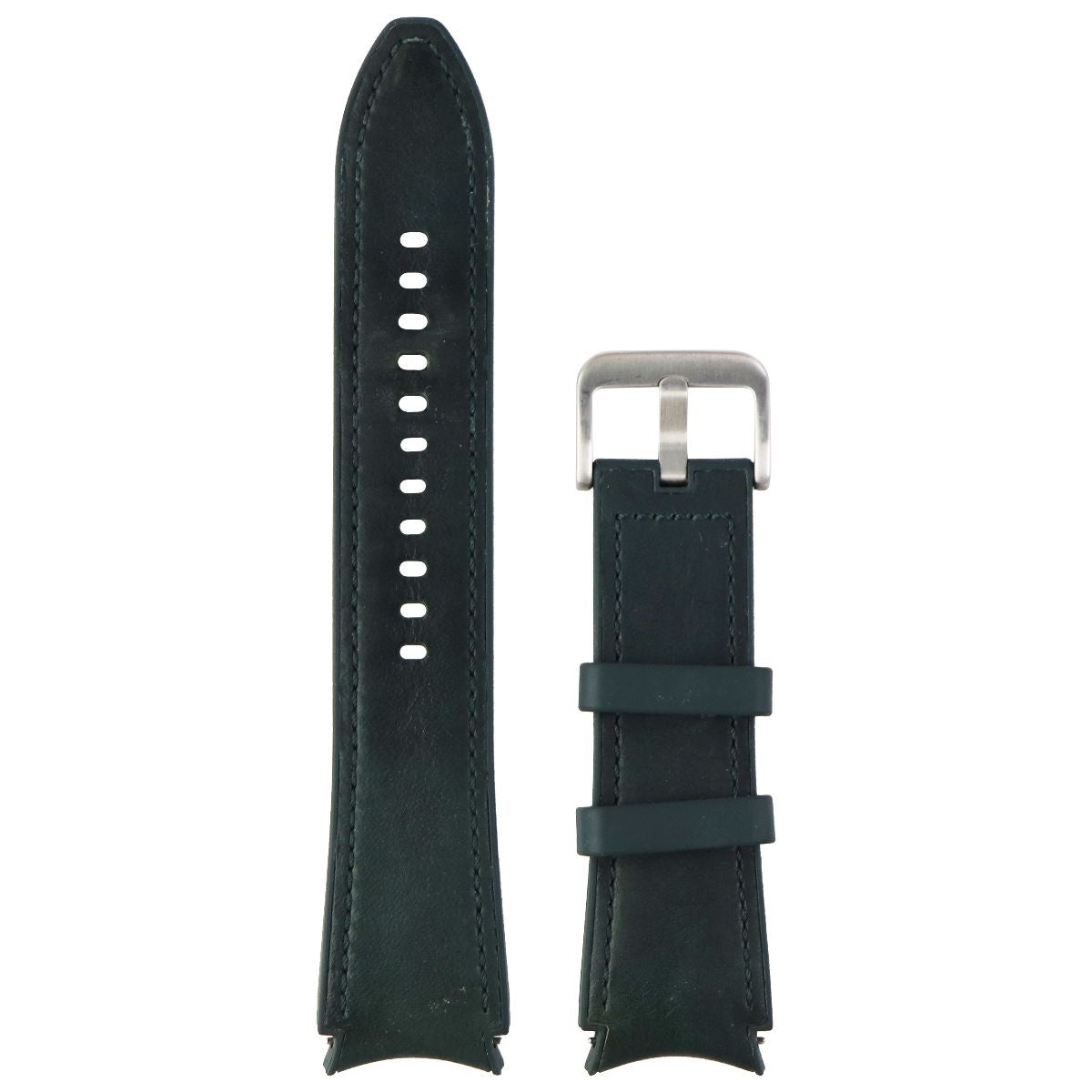 Samsung Hybrid Leather Band for Galaxy Watch4 & Later (20mm) M/L - Green Smart Watch Accessories - Watch Bands Samsung - Simple Cell Bulk Wholesale Pricing - USA Seller
