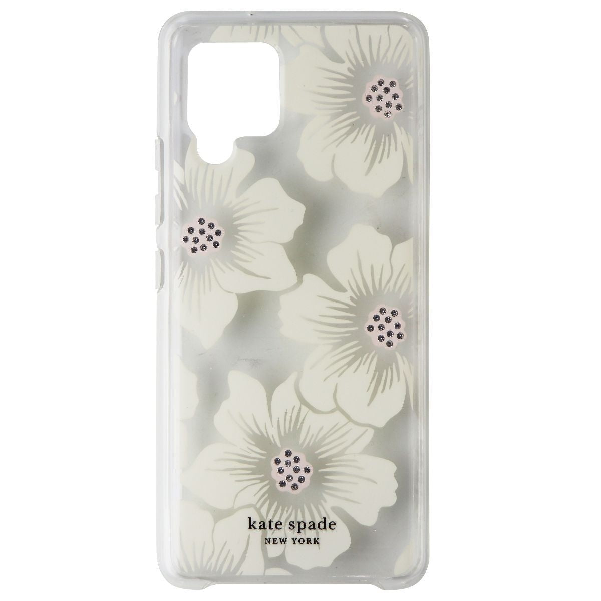 Kate Spade Hardshell Case for Samsung Galaxy A42 5G - Hollyhock Floral Clear Cell Phone - Cases, Covers & Skins Kate Spade    - Simple Cell Bulk Wholesale Pricing - USA Seller