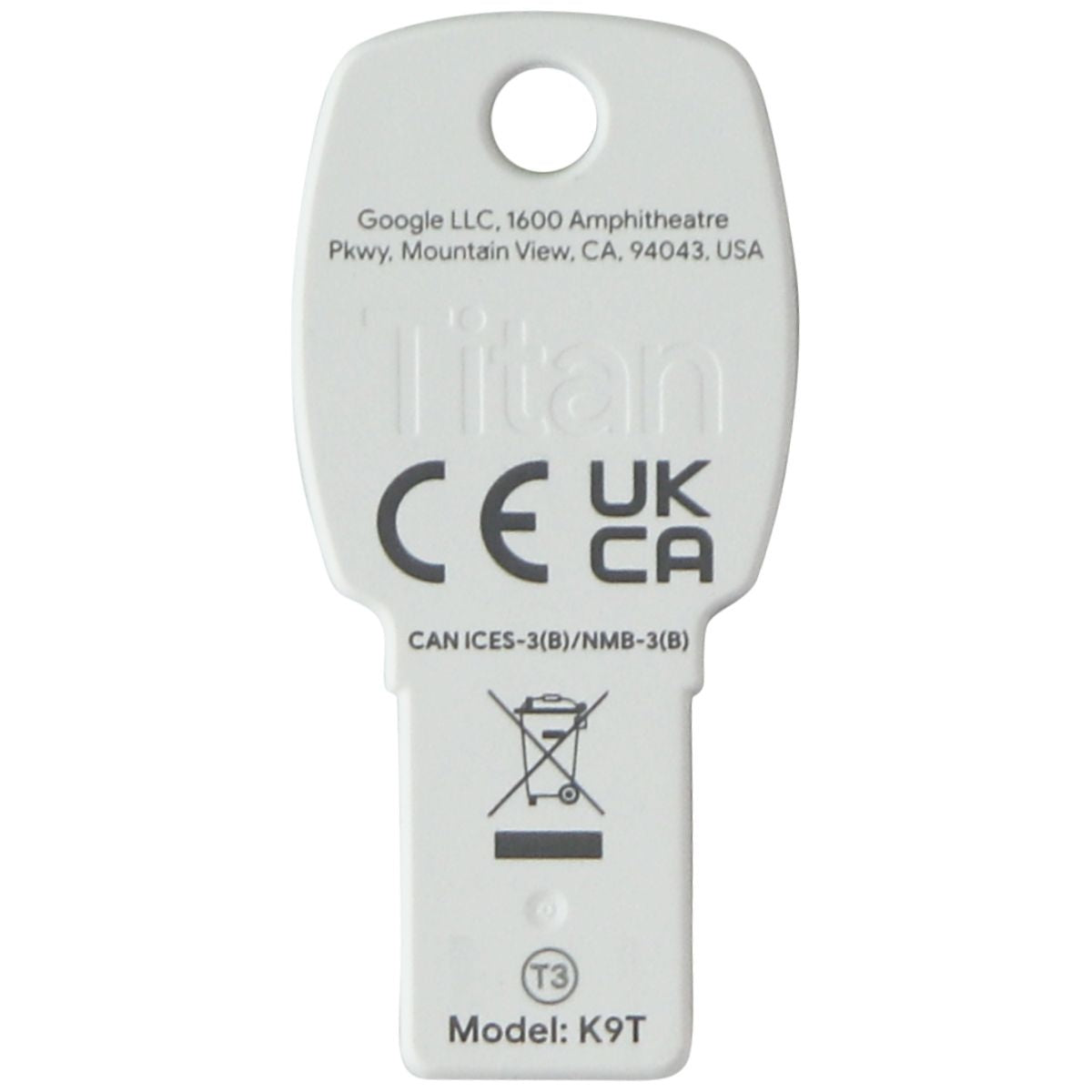 Google USB Titan Security Key Device Protection K9T United Kingdom/Canada UK/CA Cell Phone - Other Accessories Google    - Simple Cell Bulk Wholesale Pricing - USA Seller