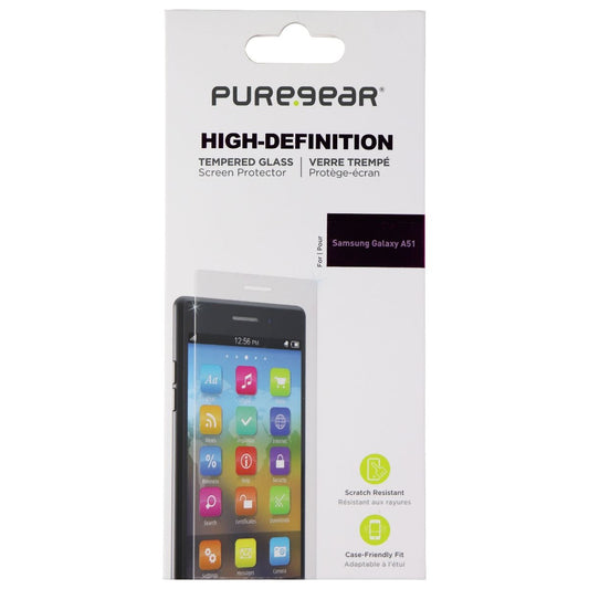 PureGear High-Definition Tempered Glass for Samsung Galaxy A51 - Clear Cell Phone - Screen Protectors PureGear    - Simple Cell Bulk Wholesale Pricing - USA Seller