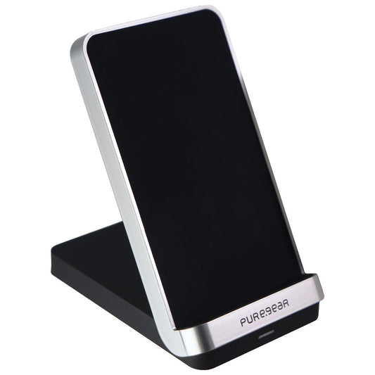 PureGear 7.5/10W 2-Coil Fast Wireless Charging Stand for Qi Devices - Black Cell Phone - Chargers & Cradles PureGear - Simple Cell Bulk Wholesale Pricing - USA Seller