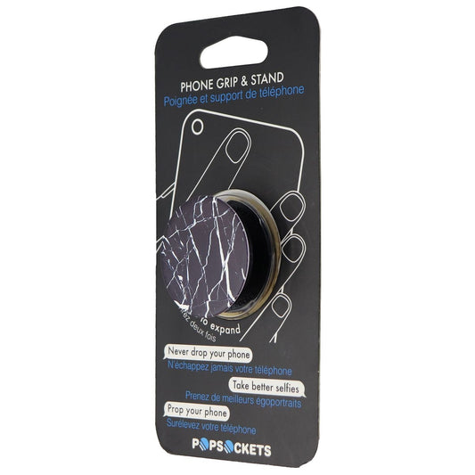 PopSockets: Collapsible Grip & Stand for Phones and Tablets - Black Marble Cell Phone - Mounts & Holders PopSockets - Simple Cell Bulk Wholesale Pricing - USA Seller
