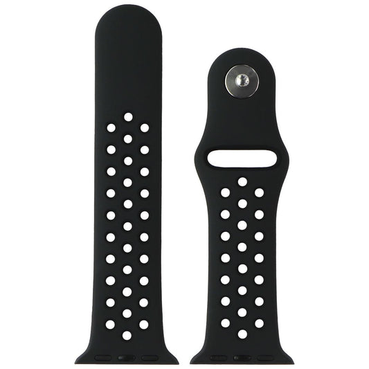 Silicone Sport Band for Apple Watch 38/40/41mm - Black/Anthracite (Small) Smart Watch Accessories - Watch Bands Unbranded    - Simple Cell Bulk Wholesale Pricing - USA Seller