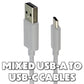Mixed USB-C to USB Short Cables Under 3-foot - Mixed Color / Style / Length Cell Phone - Cables & Adapters Unbranded - Simple Cell Bulk Wholesale Pricing - USA Seller