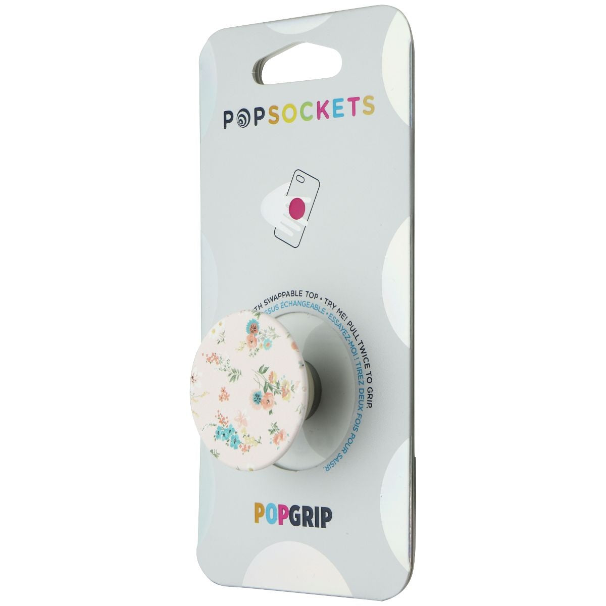 PopSockets: PopGrip Stand and Grip with a Swappable Top - Pink Trellis Cell Phone - Mounts & Holders PopSockets - Simple Cell Bulk Wholesale Pricing - USA Seller