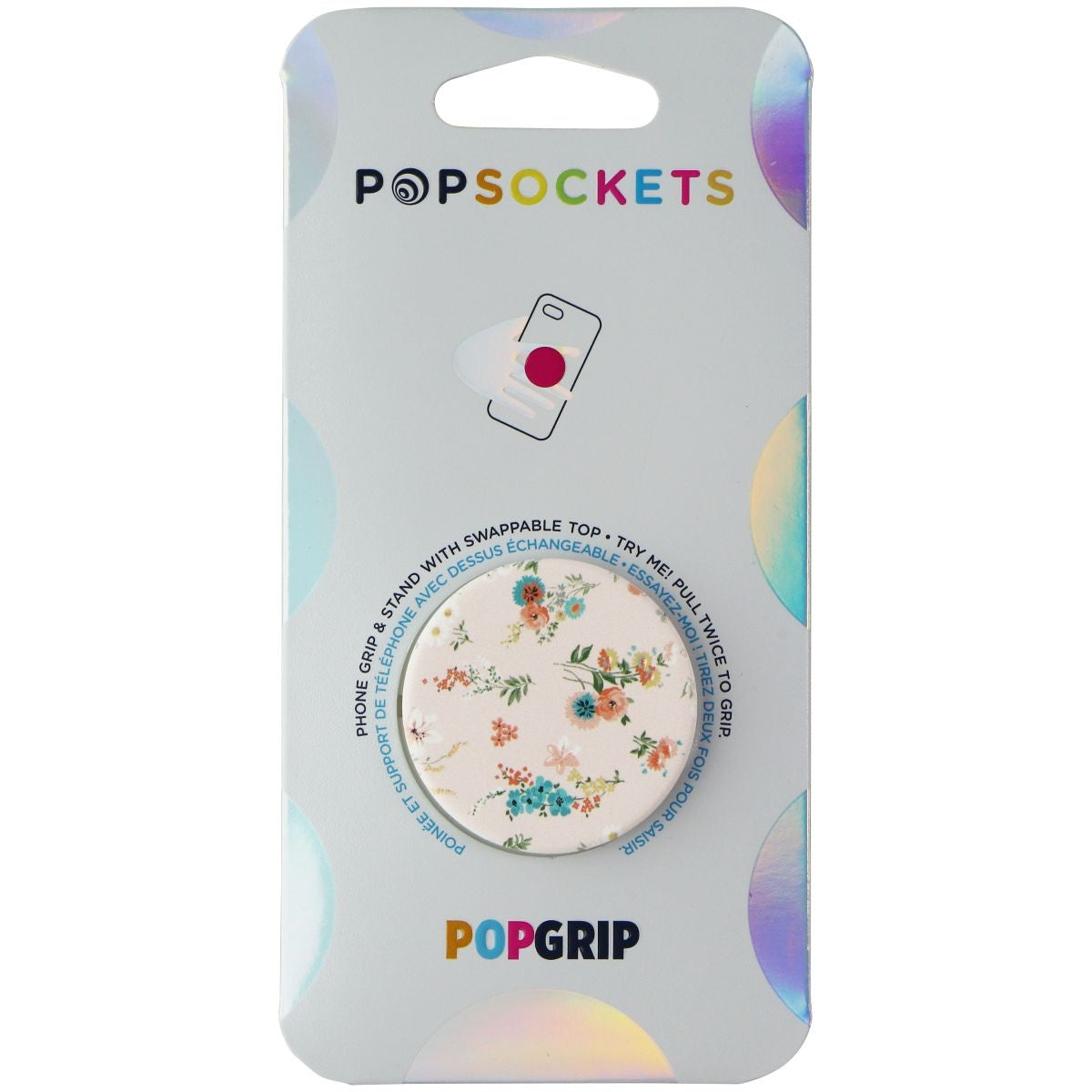 PopSockets: PopGrip Stand and Grip with a Swappable Top - Pink Trellis Cell Phone - Mounts & Holders PopSockets - Simple Cell Bulk Wholesale Pricing - USA Seller