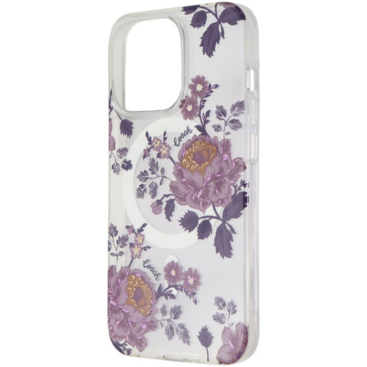 Coach Protective Case for  MagSafe for iPhone 13 Pro - Moody Floral Purple/Clear Cell Phone - Cases, Covers & Skins Coach    - Simple Cell Bulk Wholesale Pricing - USA Seller