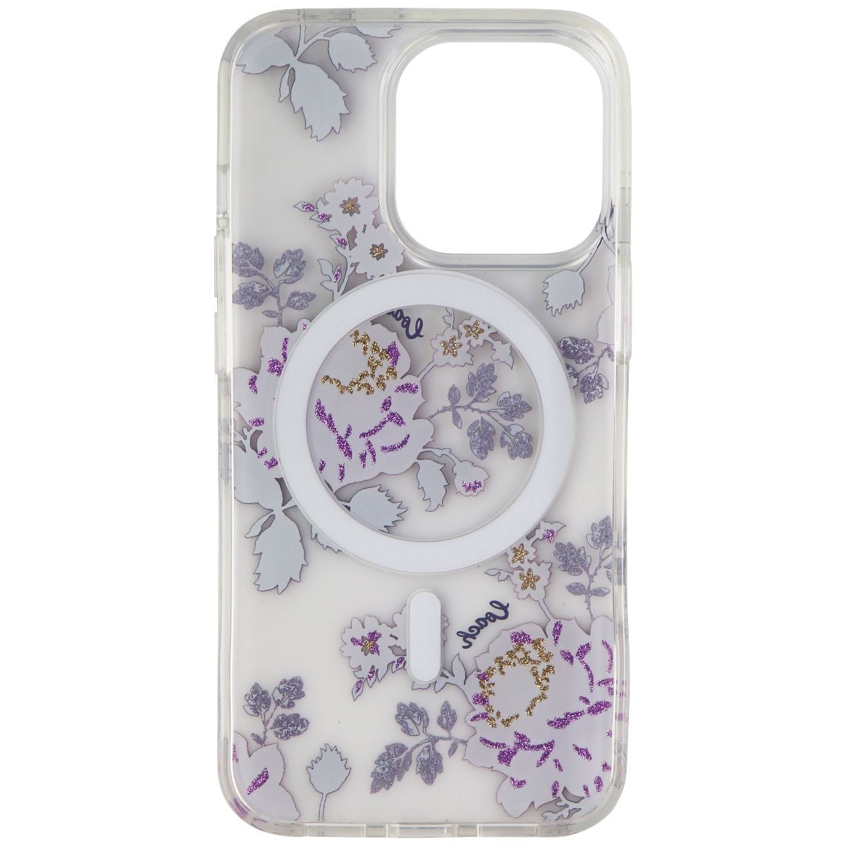 Coach Protective Case for  MagSafe for iPhone 13 Pro - Moody Floral Purple/Clear Cell Phone - Cases, Covers & Skins Coach    - Simple Cell Bulk Wholesale Pricing - USA Seller