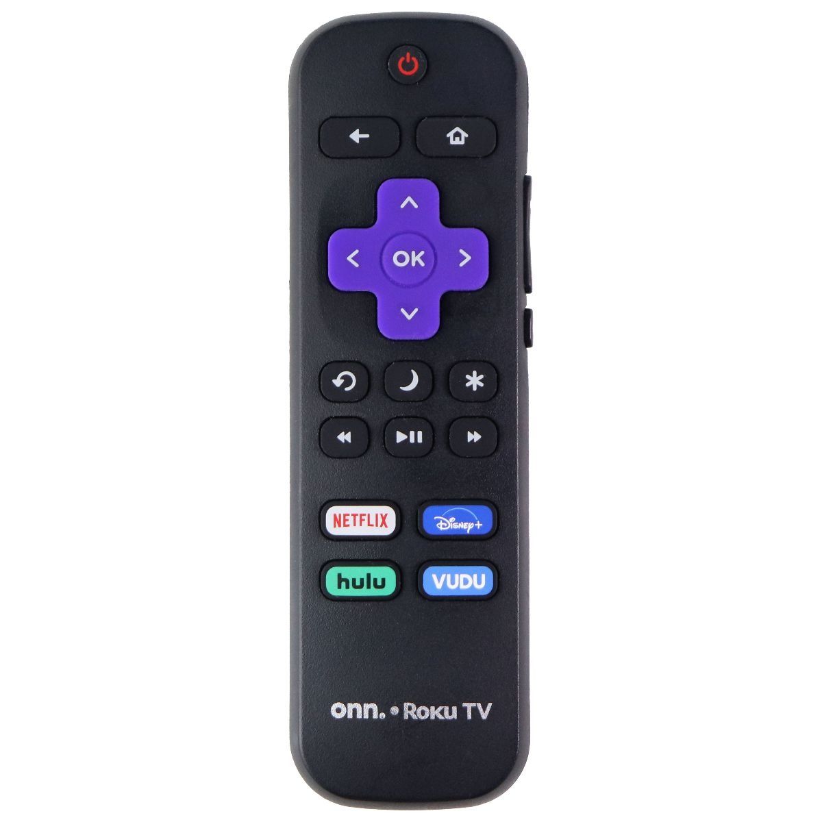 Onn Remote Control (RC-ALIR) with Netflix/Disney+/Hulu/Vudu Hotkeys - Black