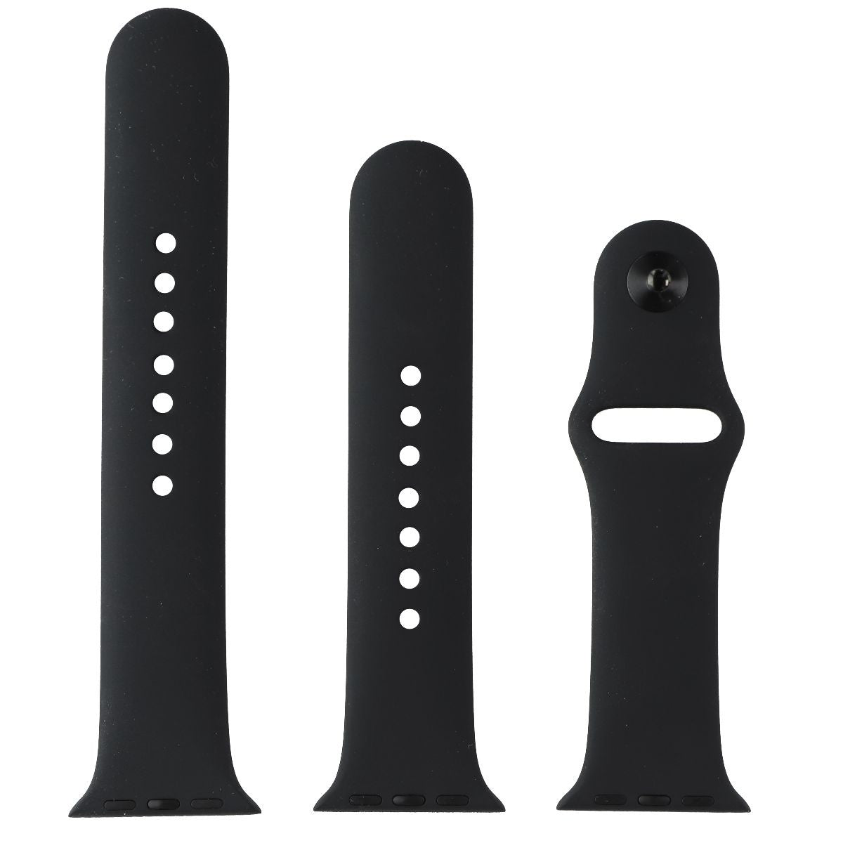 Apple (40mm) Sport Band Full Set for Apple Watch 38/40/41mm - Black/Space Gray Smart Watch Accessories - Watch Bands Apple - Simple Cell Bulk Wholesale Pricing - USA Seller