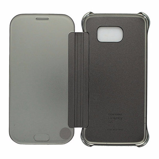Samsung S-View Flip Cover Case for Samsung Galaxy S6 - Clear Silver Cell Phone - Cases, Covers & Skins Samsung - Simple Cell Bulk Wholesale Pricing - USA Seller