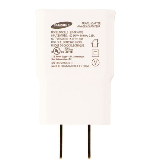 Samsung (EP-TA10JWE) Wall Adapter (5.3 Volt - 2 Amp) for USB Devices - White Cell Phone - Cables & Adapters Samsung    - Simple Cell Bulk Wholesale Pricing - USA Seller