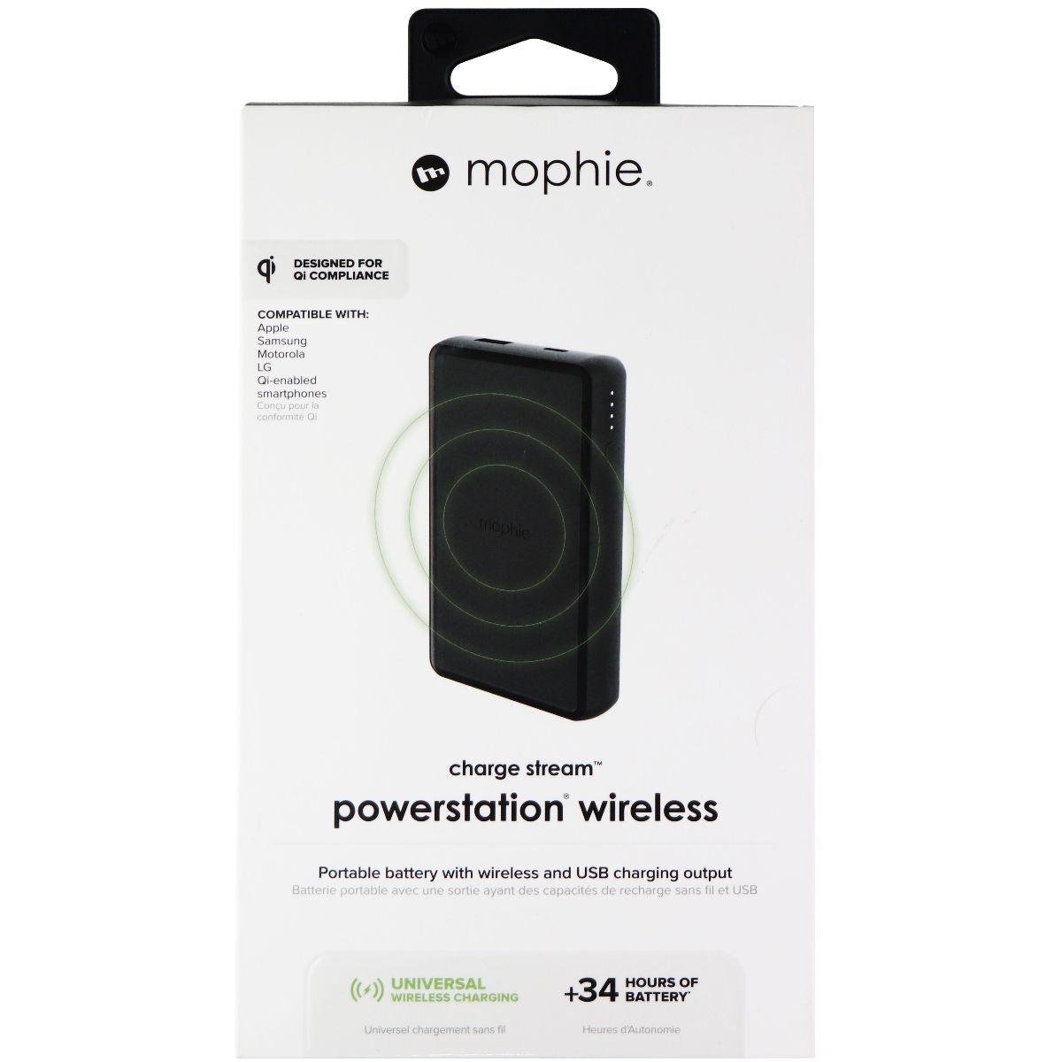 Mophie Charge Stream Wireless Powerstation 6,040mAh - Black (401101514) Cell Phone - Chargers & Cradles Mophie - Simple Cell Bulk Wholesale Pricing - USA Seller