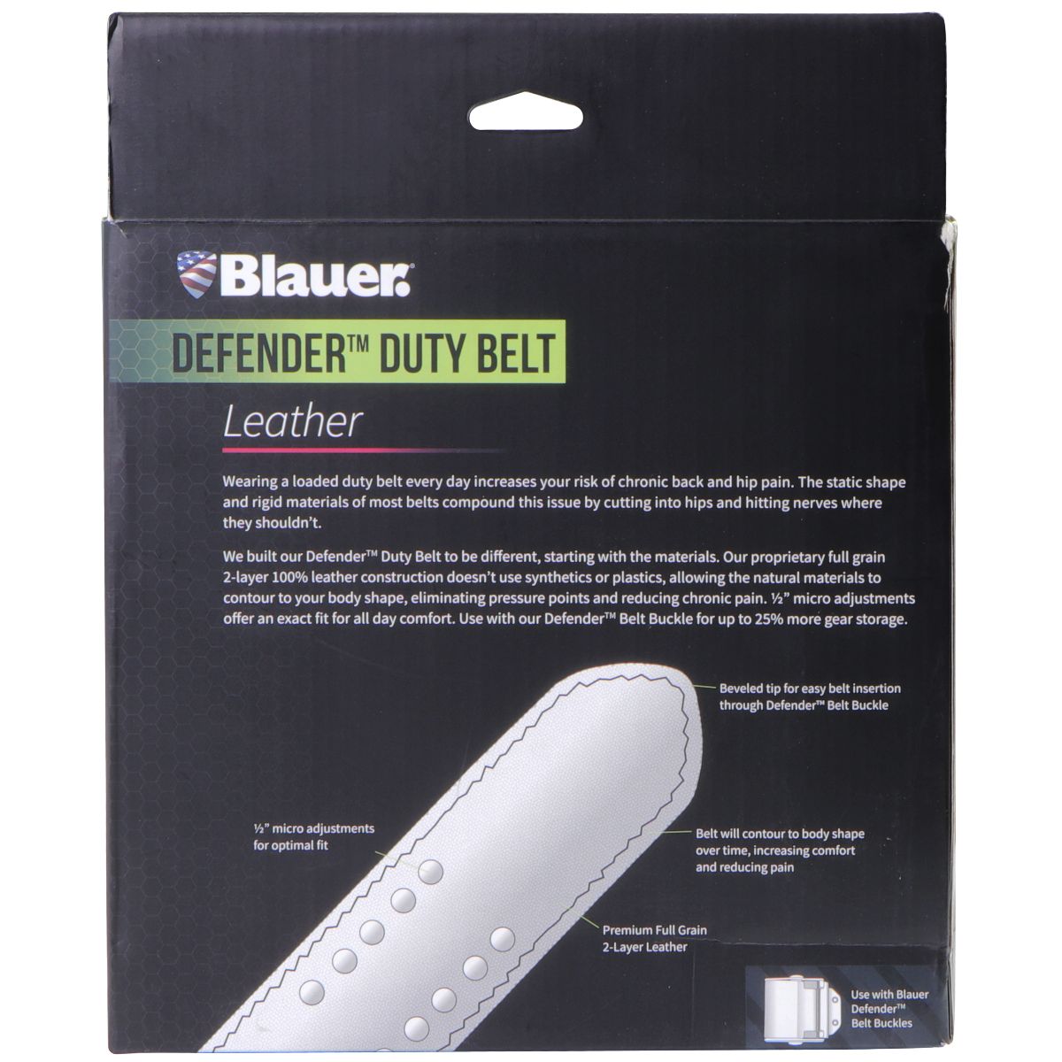 Blauer. DEFENDER Premium Leather Duty Belt & Buckle Combo (Size 40) B011/BB001 Other Sporting Goods Blauer.    - Simple Cell Bulk Wholesale Pricing - USA Seller